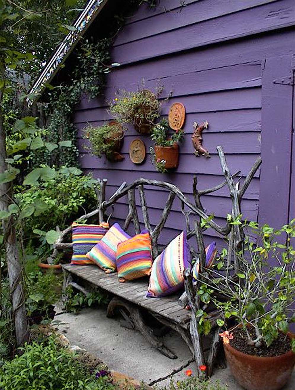 Colorful Country Bench